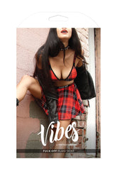 Fuck Off Plaid Skirt - FL-B-AF804 by Fantasy Lingerie